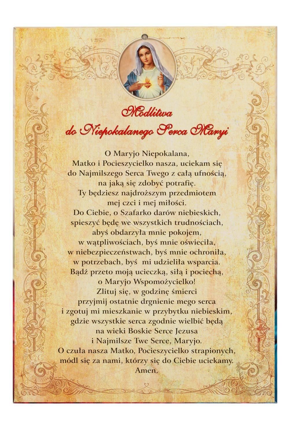 Matka Boża Nieustającej Pomocy - Ikona dwustronna z modlitwą format A4 - Ikony z  tektury introligatorskiej. - zdjęcie 2 - Matka Boża Nieustającej Pomocy - Ikona dwustronna z modlitwą format A4