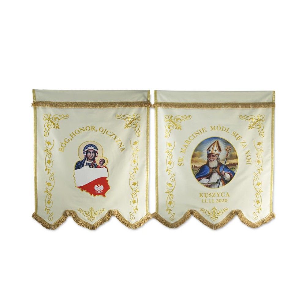 Chorągiew drukowana MB Częstochowska, Św. Marcin - CHORĄGWIE, SZTANDARY - Nowość