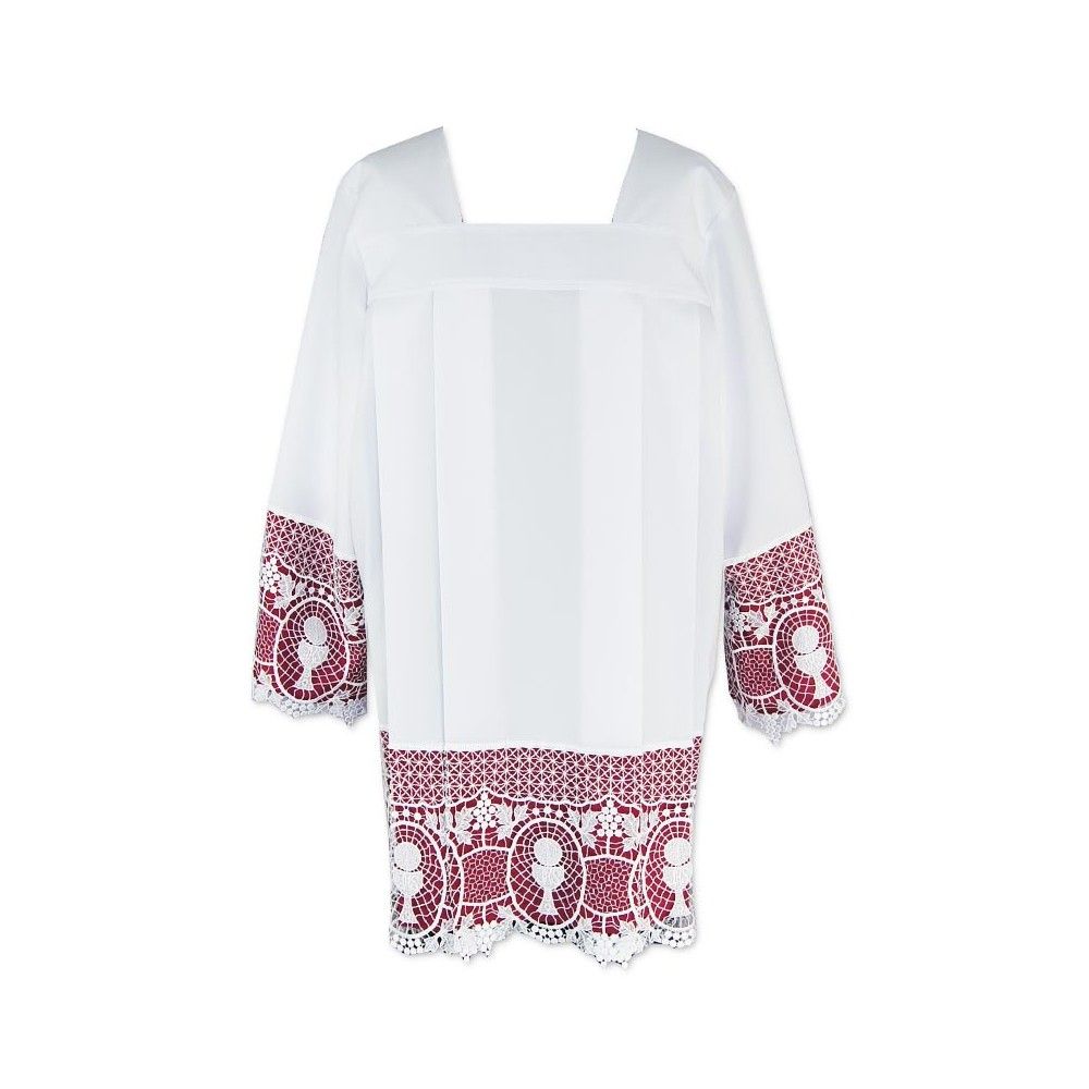 Komża kapłańska, koronka bawełniana, podbicie - KOMŻE I ALBY  KAPŁAŃSKIE - Nowość