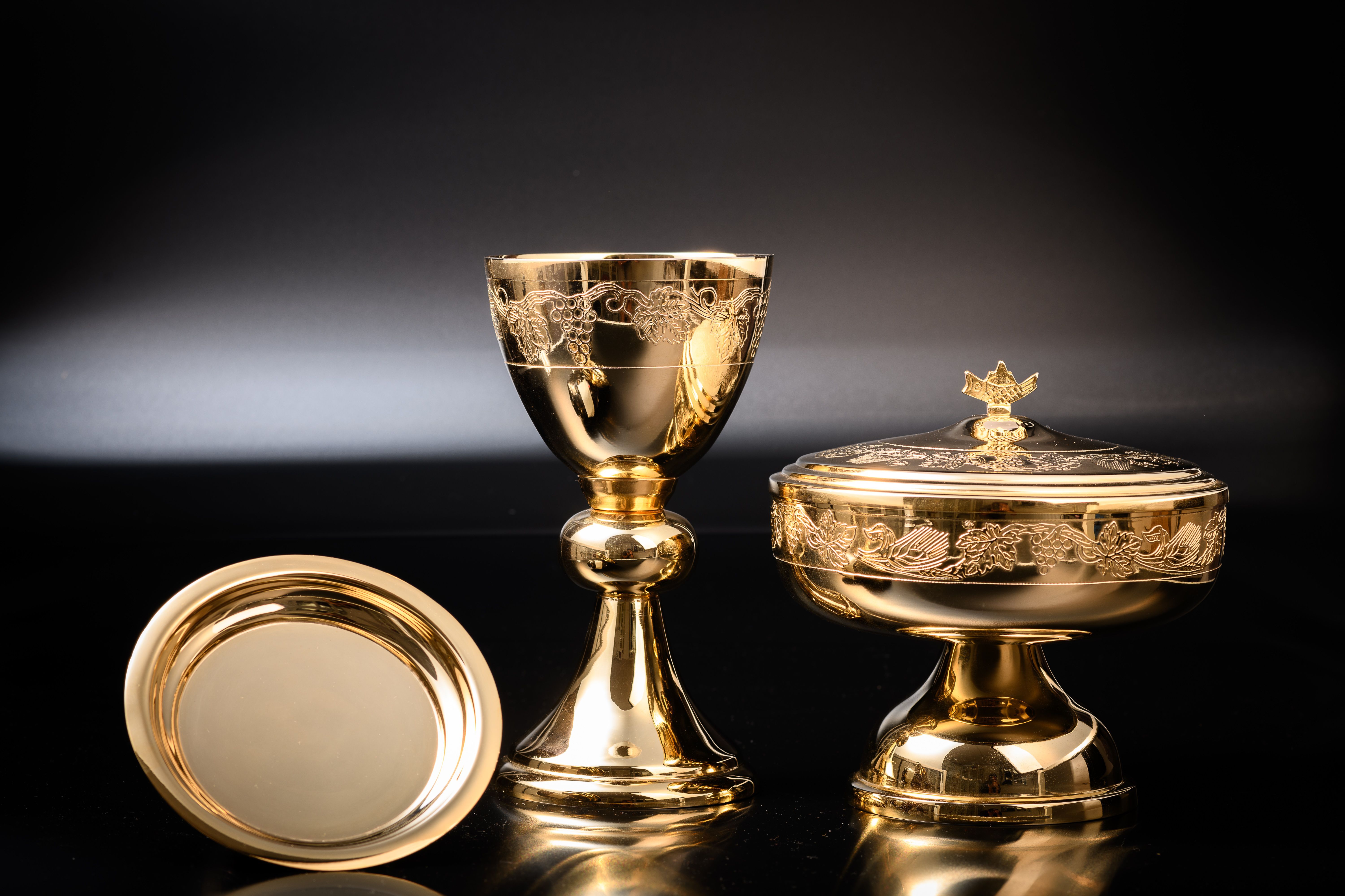 Komplet kielich+puszka+patena (A) - KIELICHY MSZALNE - Nowość