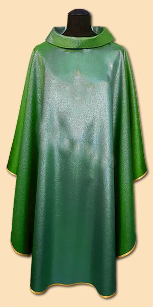 Ornat gładki zielony, błyszczący (6) - Ornaty zielone - zdjęcie 2 - Ornat gładki zielony, błyszczący (5)