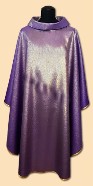 Ornat gładki fioletowy, błyszczący (8) - Ornaty fioletowe - zdjęcie 2 - Ornat gładki fioletowy, błyszczący (8)