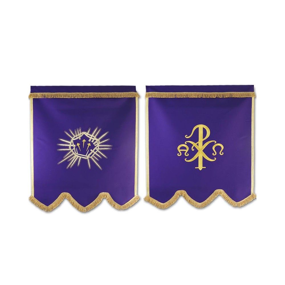 Chorągiew pogrzebowa dwustronna (1) - CHORĄGWIE, SZTANDARY - Nowość