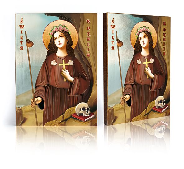 Ikona Święta Rozalia - patronka chroniąca od zarazy - Święci i Błogosławieni - Nowość