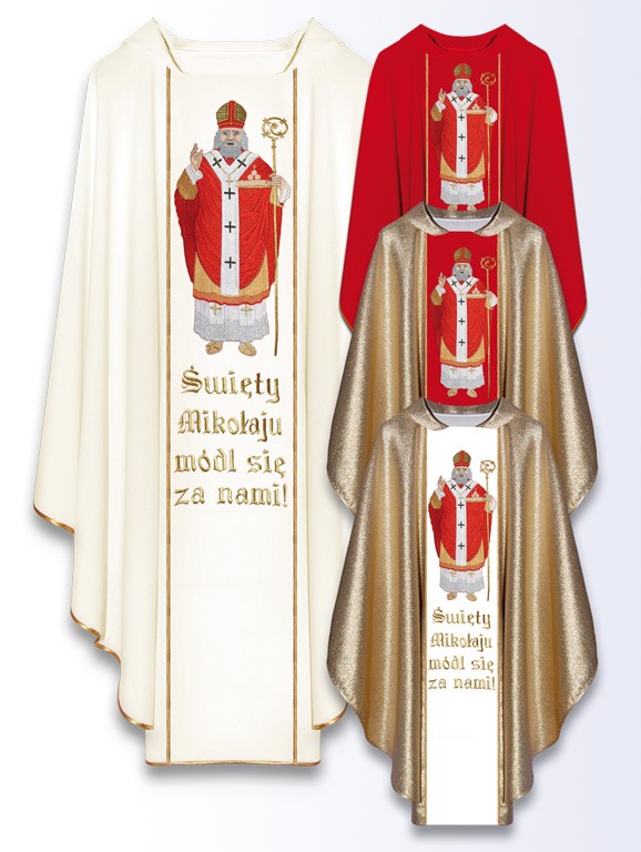 Ornat z wizerunkiem św. Mikołaja - Ornaty z wizerunkiem świętych - Nowość