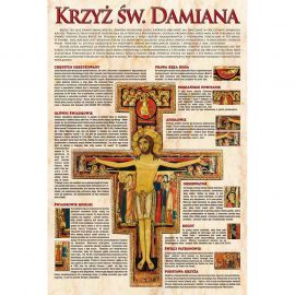 Plakat - Krzyż Świętego Damiana - Plakaty religijne edukacyjne, sentencje