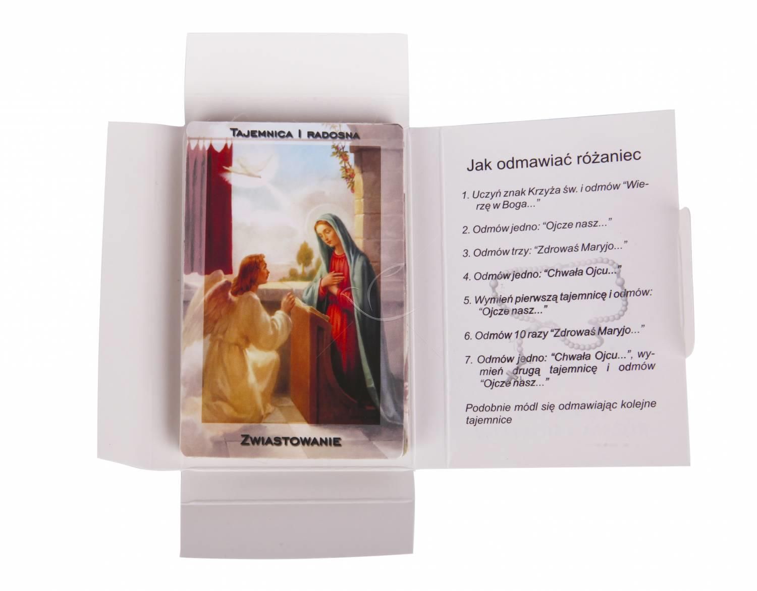 Tajemnice różańcowe - praktyczne karty - RÓŻAŃCE, KORONKI, TAJEMNICE RÓŻAŃCOWE - Nowość