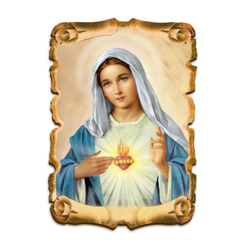 Obraz na HDF format A5 - Serce Maryi - Obrazek religijny płyta HDF - Obraz na HDF format A5 - Serce Maryi