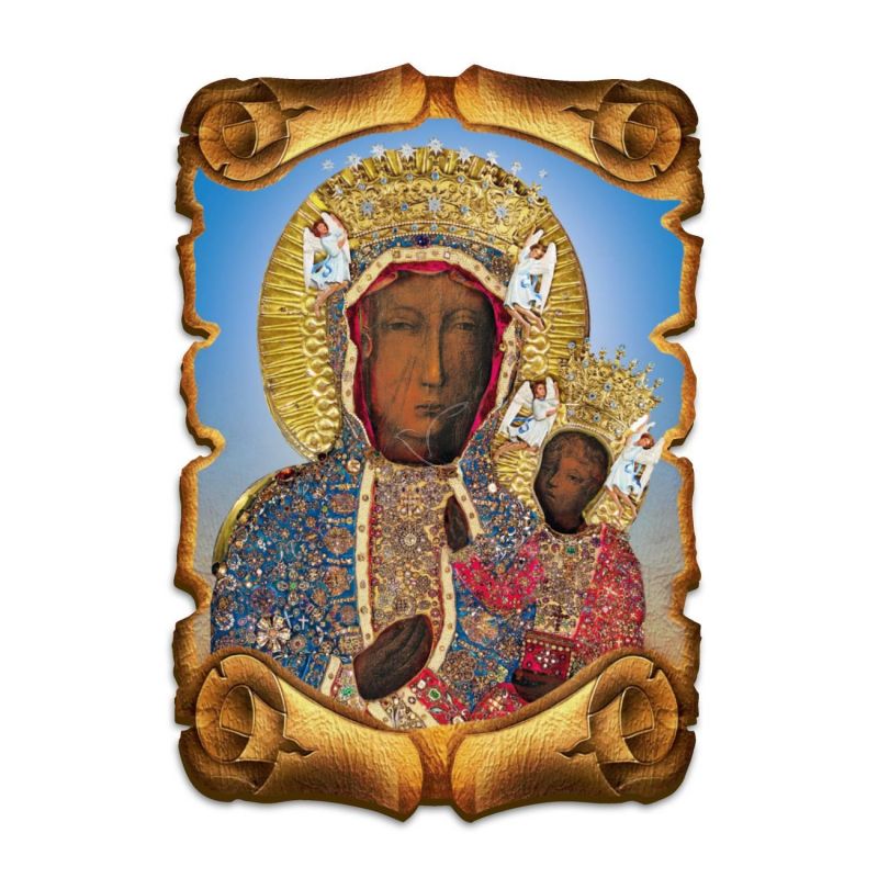 Obraz na HDF format A5 - Matka Boża Częstochowska (4) - Obrazek religijny płyta HDF - Obraz na HDF format A5 - Matka Boża Częstochowska (4)