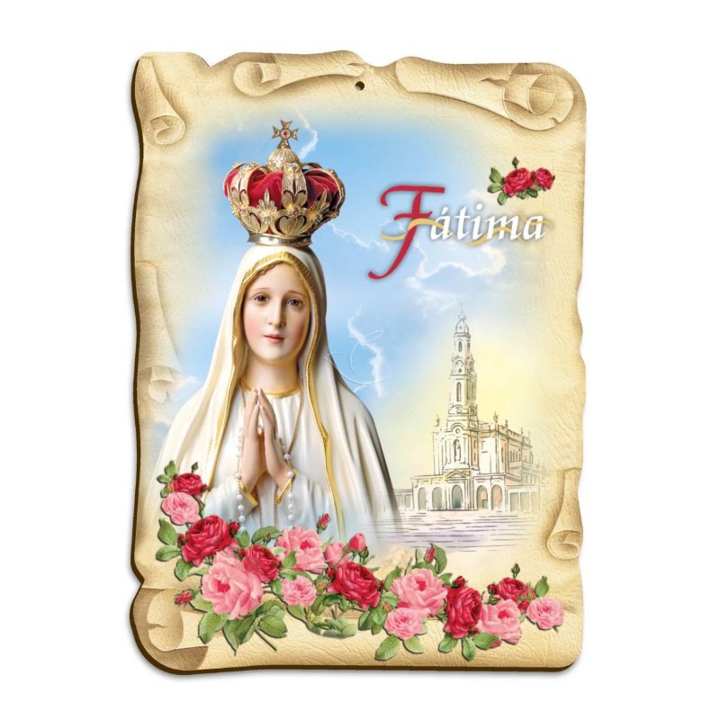 Obraz na HDF format A5 - Matka Boża Fatimska (5) - Obrazek religijny płyta HDF - Obraz na HDF format A5 - Matka Boża Fatimska (5)