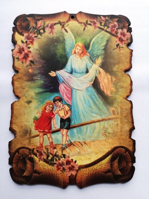 Obraz na HDF format A5 - Anioł Stróż (4) - Obrazek religijny płyta HDF - Nowość