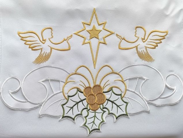 Obrus na Boże Narodzenie Anioły (5) - OBRUSY OŁTARZOWE - Nowość