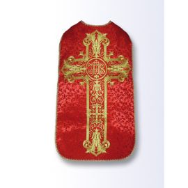 Ornat rzymski czerwony aksamit (48) - Ornaty rzymskie