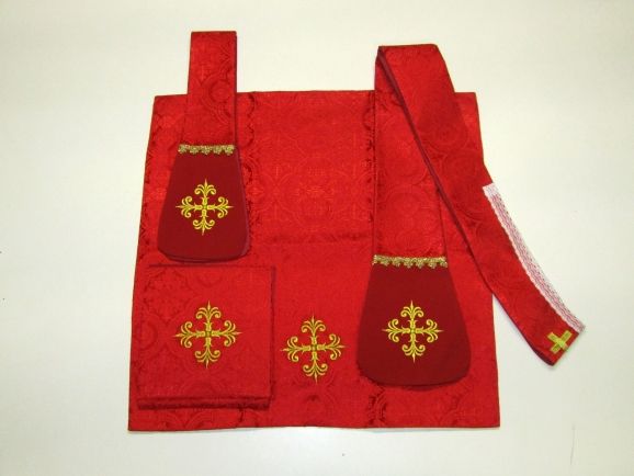 Ornat rzymski czerwony Święty Piotr (62) - Ornaty z wizerunkiem świętych - zdjęcie 3 - Ornat rzymski czerwony Święty Piotr (62)