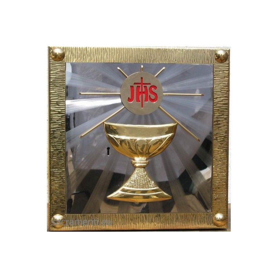 Tabernakulum mosiężne Kielich z możliwością lampki wiecznej (39) - TABERNAKULA - Tabernakulum mosiężne Kielich z możliwością lampki wiecznej (39)