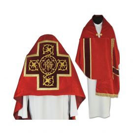 Welon liturgiczny czerwony z frędzlami (41) - WELONY
