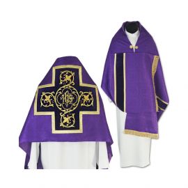 Welon liturgiczny fioletowy z frędzlami (42)