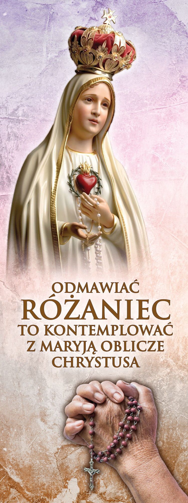 Baner na różaniec święty "Odmawiać różaniec..." - Nabożeństwo różańcowe - Nowość