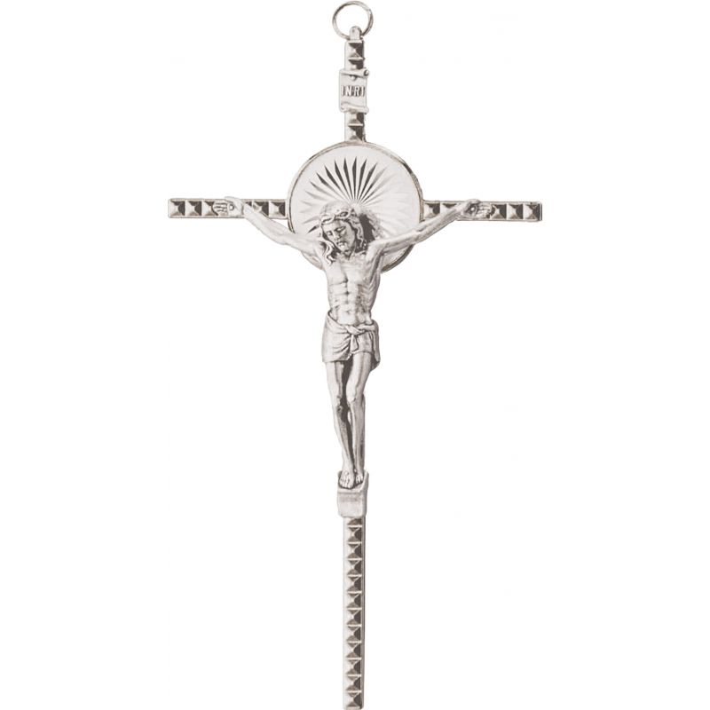 Krzyż metalowy z promieniami 16,5 cm - KRZYŻE, KRZYŻYKI - Krzyż metalowy z promieniami 16,5 cm