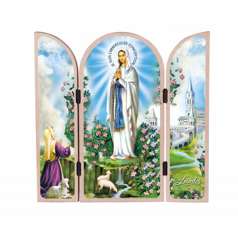 Tryptyk drewniany - Lourdes - Tryptyki religijne - Tryptyk drewniany - Lourdes