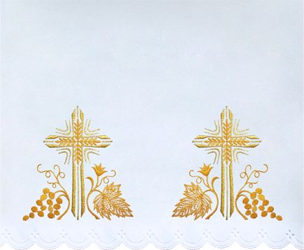 Obrus ołtarzowy haftowany (50) - OBRUSY OŁTARZOWE - Nowość