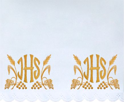 Obrus ołtarzowy haftowany (52) - OBRUSY OŁTARZOWE - Nowość