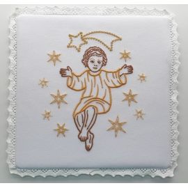 Palka haftowana Boże Narodzenie (1) - kolor ecru