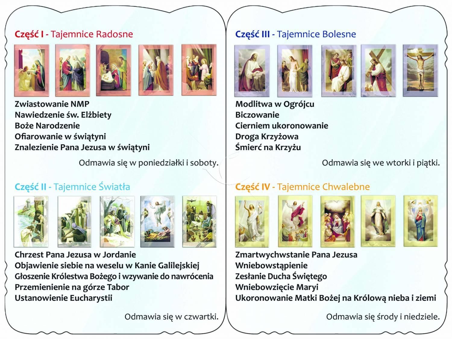 Karnet Modlitewny - Różaniec Święty - RÓŻAŃCE, KORONKI, TAJEMNICE RÓŻAŃCOWE - zdjęcie 2 - Karnet Modlitewny - Różaniec Święty