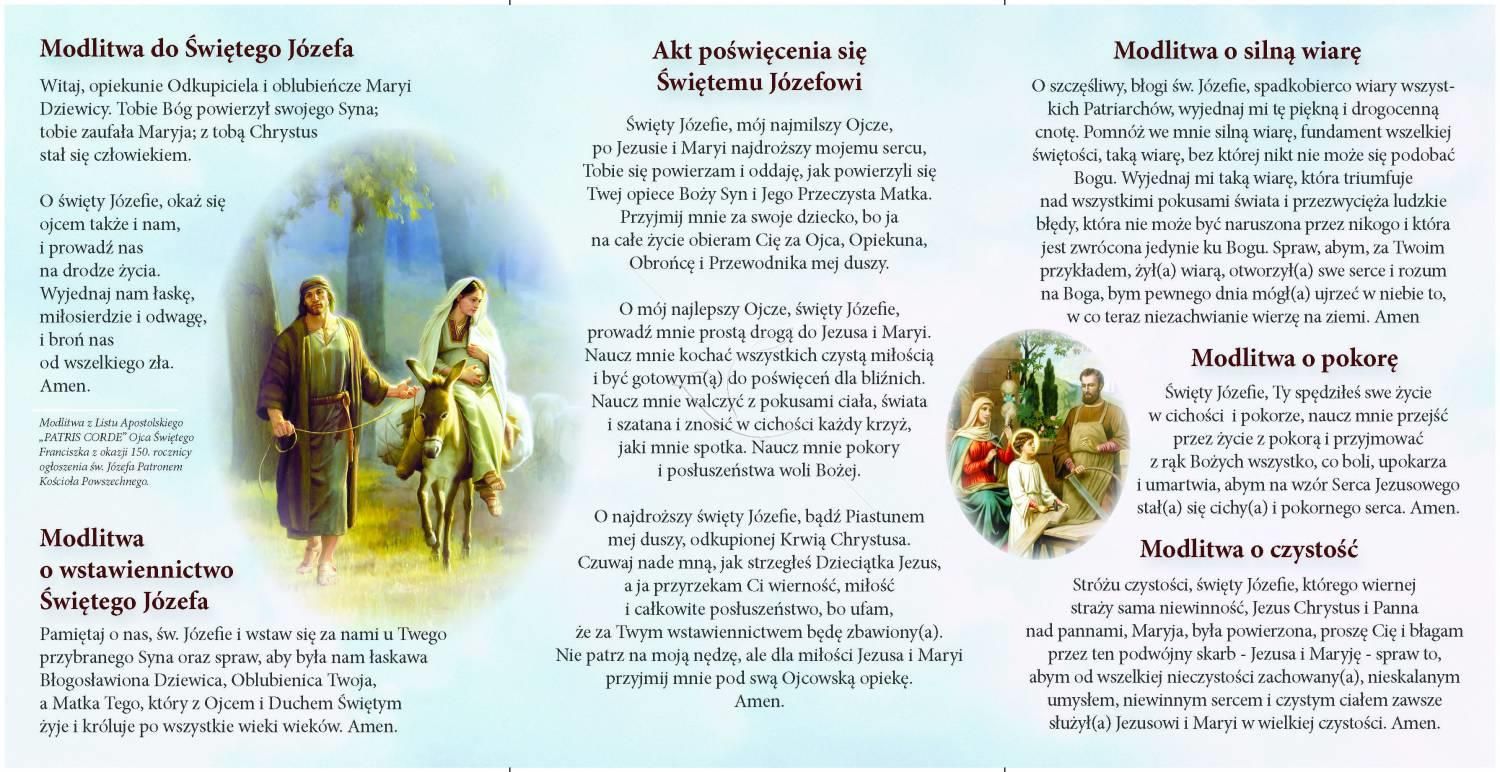 Folderek - Modlitwy do Świętego Józefa - Folder religijny - zdjęcie 2 - Folderek - Modlitwy do Świętego Józefa
