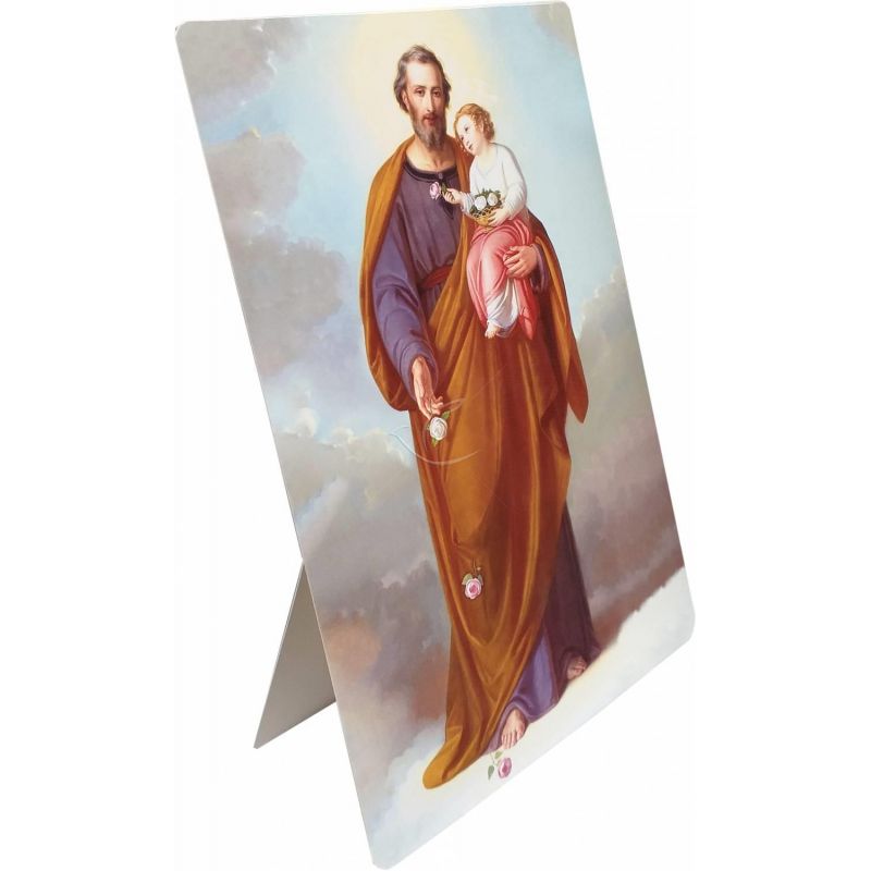 Święty Józef - Stojaczek papierowy - Folder religijny - Święty Józef - Stojaczek papierowy