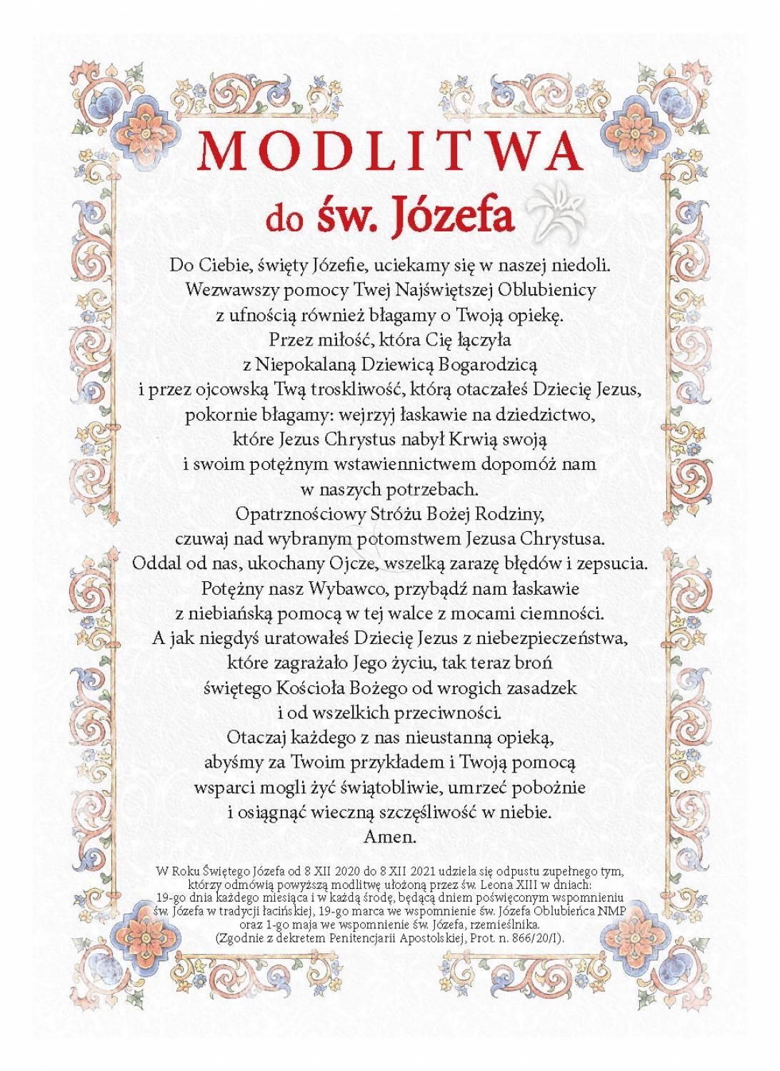 Święty Józef - Ikona z modlitwą format A4 (2) - Ikony z  tektury introligatorskiej. - zdjęcie 2 - Święty Józef - Ikona z modlitwą format A4 (2)