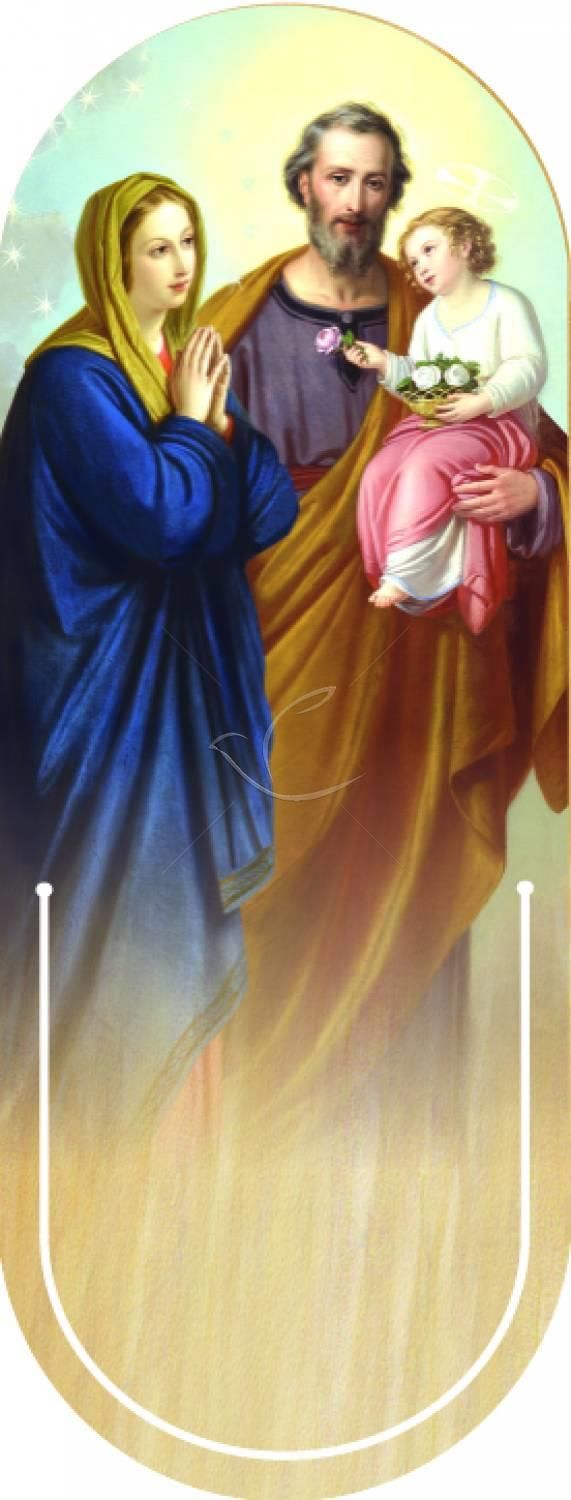 Święta Rodzina - Zakładka półokrągła syntetyczna (2) - Zakładki religijne do książek - Nowość