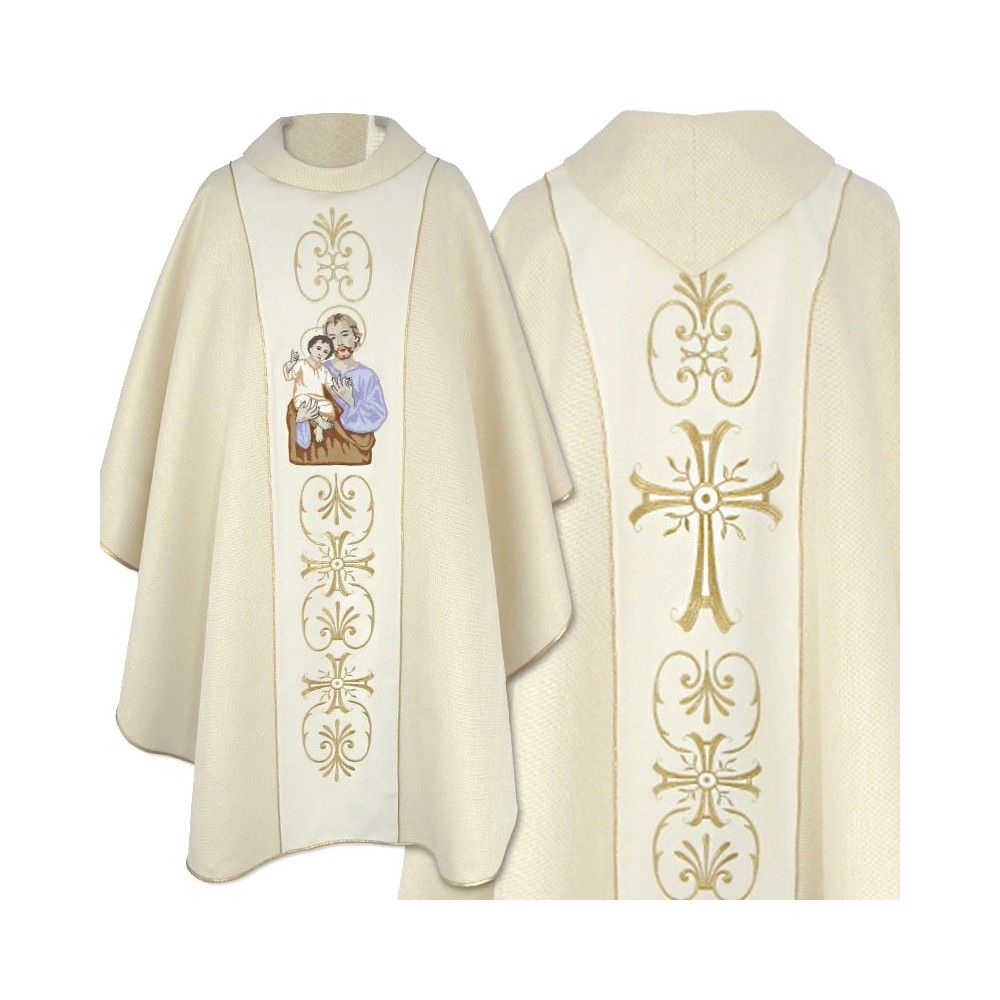Ornat haftowany z wizerunkiem Świętego Józefa (4) - Ornaty z wizerunkiem świętych - Nowość