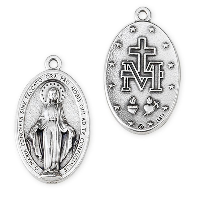 Medalik metalowy Matka Boża Niepokalana 3 cm - Medaliki włoskie metalowe - Medalik metalowy Matka Boża Niepokalana 3 cm