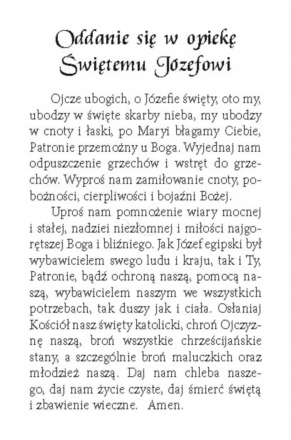 Obrazek Święty Józef z modlitwą - DEWOCJONALIA - zdjęcie 2 - Obrazek Święty Józef z modlitwą