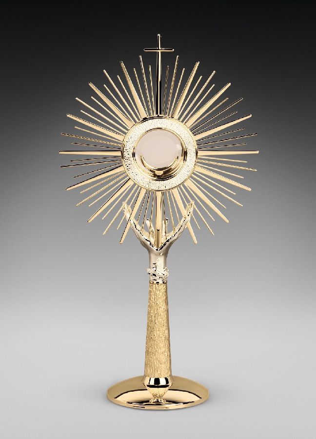 Monstrancja mosiężna, pozłacana - 65 cm (D5) - MONSTRANCJE - Nowość