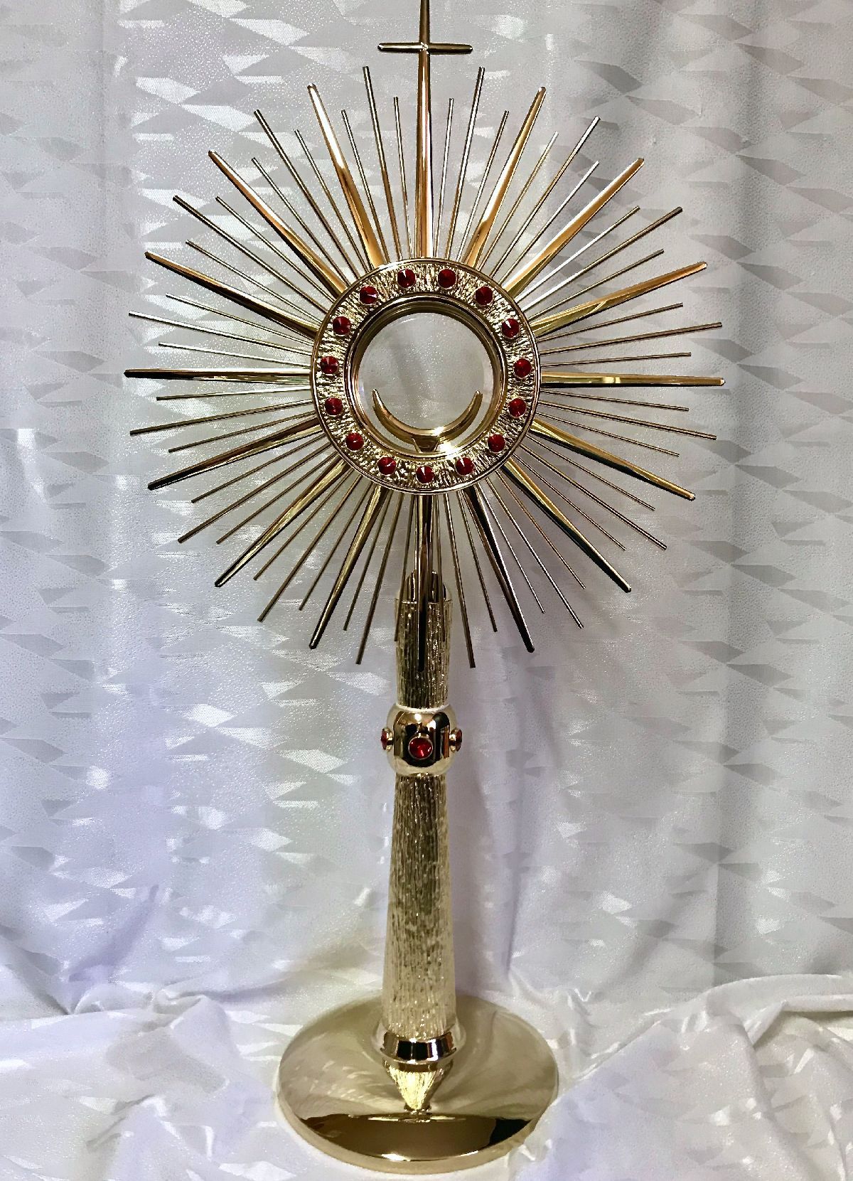 Monstrancja mosiężna, pozłacana - 66 cm (D6) - MONSTRANCJE - Nowość