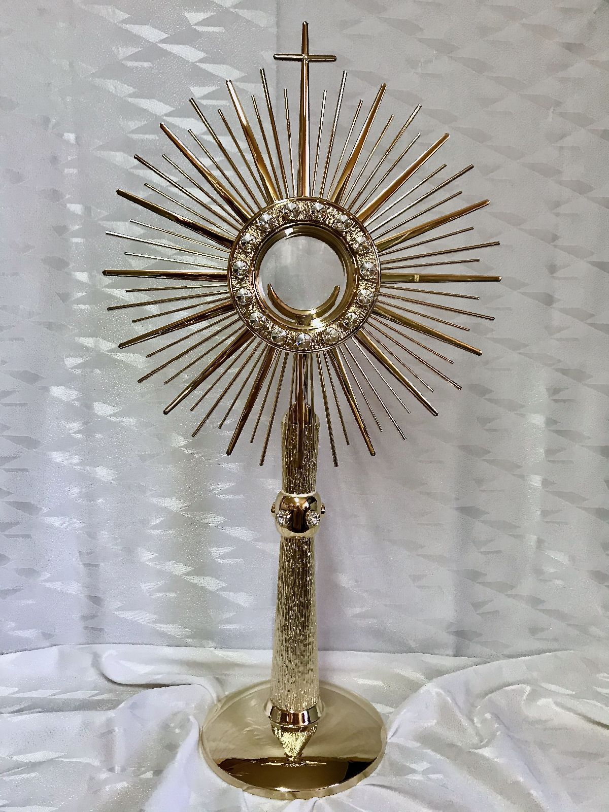 Monstrancja mosiężna, pozłacana - 66 cm (D7) - MONSTRANCJE - Nowość