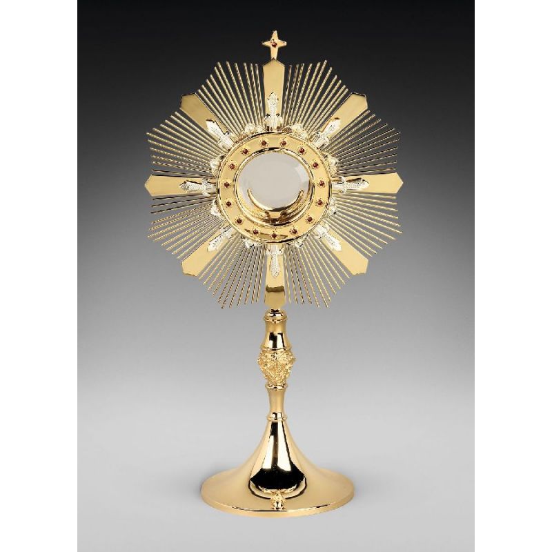 Monstrancja mosiężna, pozłacana - 57 cm (D10) - MONSTRANCJE - Monstrancja mosiężna, pozłacana - 57 cm (D10)