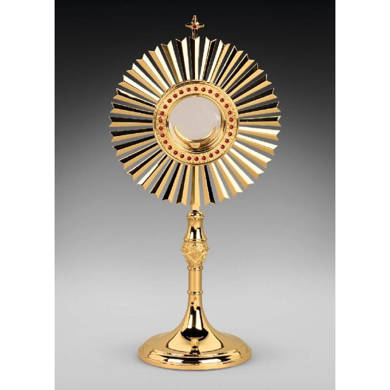 Monstrancja mosiężna, pozłacana - 57 cm (D11) - MONSTRANCJE - Monstrancja mosiężna, pozłacana - 57 cm (D11)