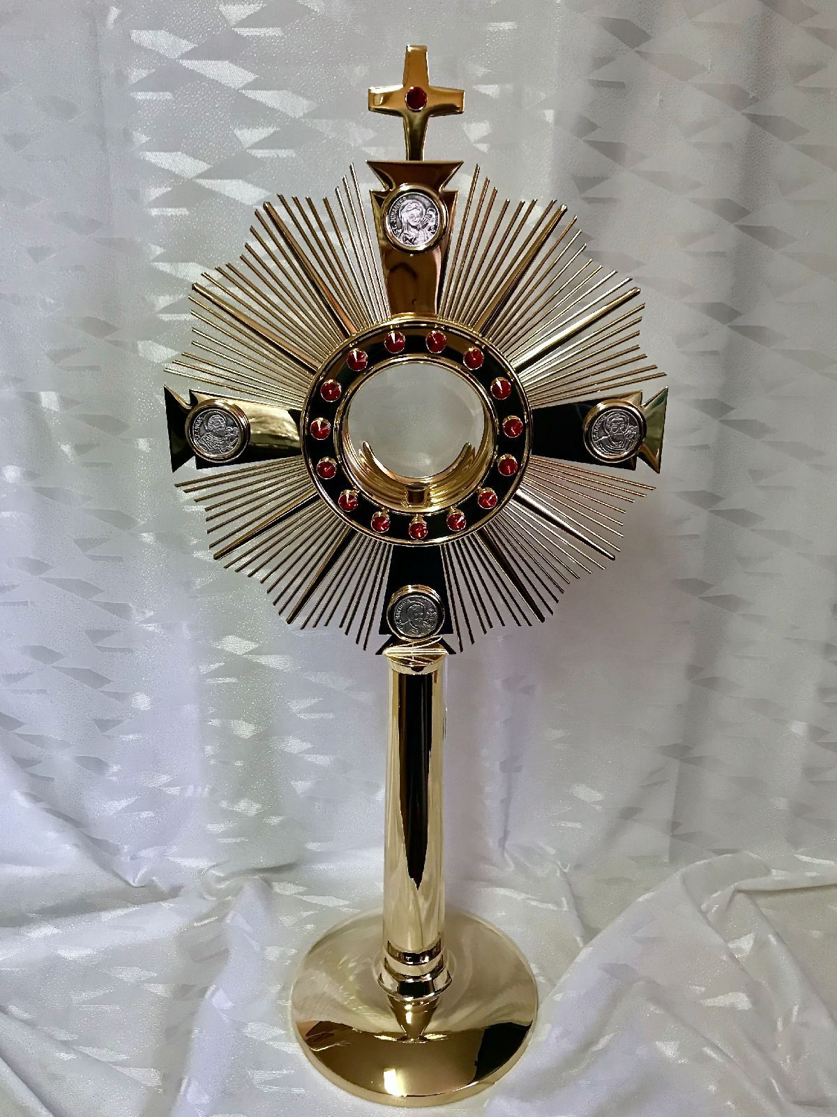 Monstrancja mosiężna, pozłacana - 63 cm (D26) - MONSTRANCJE - Nowość