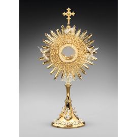 Monstrancja mosiężna, pozłacana - 78 cm (D28) - MONSTRANCJE