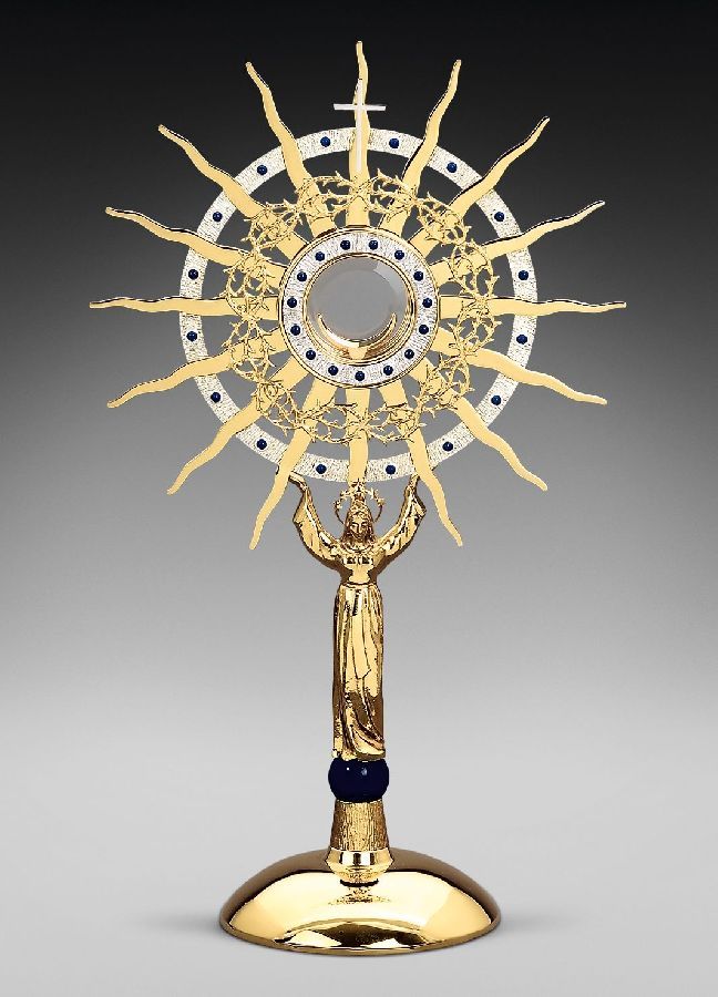 Monstrancja Maryjna, pozłacana - 74 cm (D29) - MONSTRANCJE - Nowość