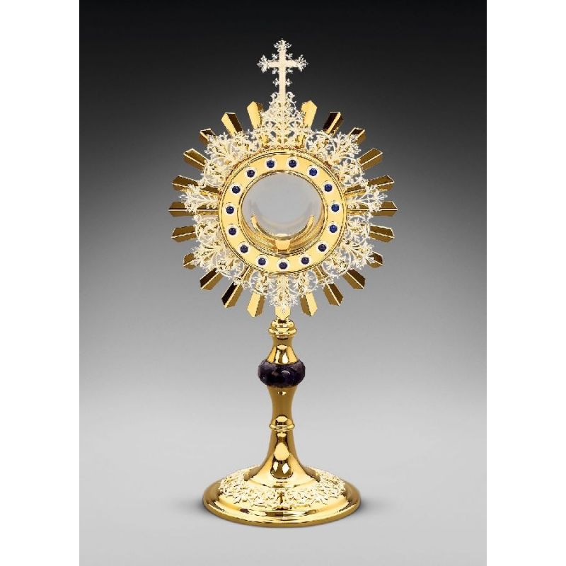 Monstrancja Maryjna, pozłacana - 51 cm (D32) - MONSTRANCJE - Monstrancja Maryjna, pozłacana - 51 cm (D32)