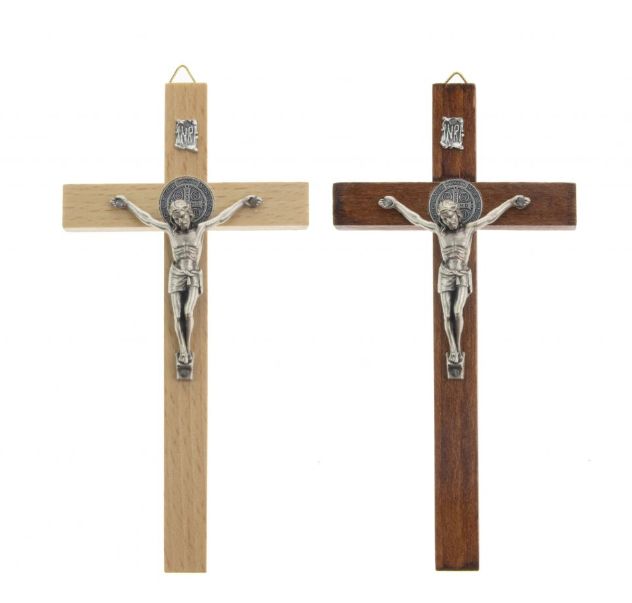 Krzyż św. Benedykta drewniany - 16 cm - KRZYŻE, KRZYŻYKI - Nowość