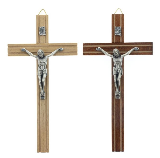 Krzyż drewniany wiszący, frezowany 16 cm - KRZYŻE, KRZYŻYKI - Nowość