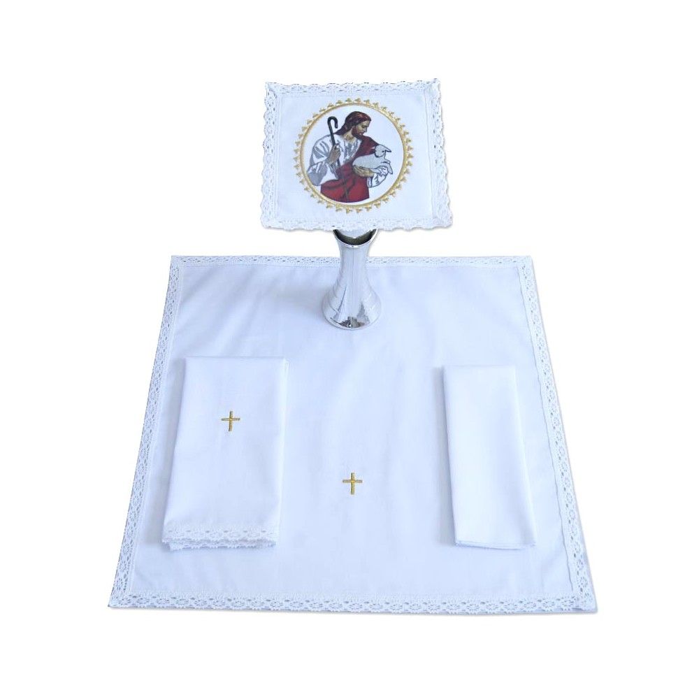 Bielizna kielichowa haftowana - Dobry Pasterz - Zestawy - Nowość