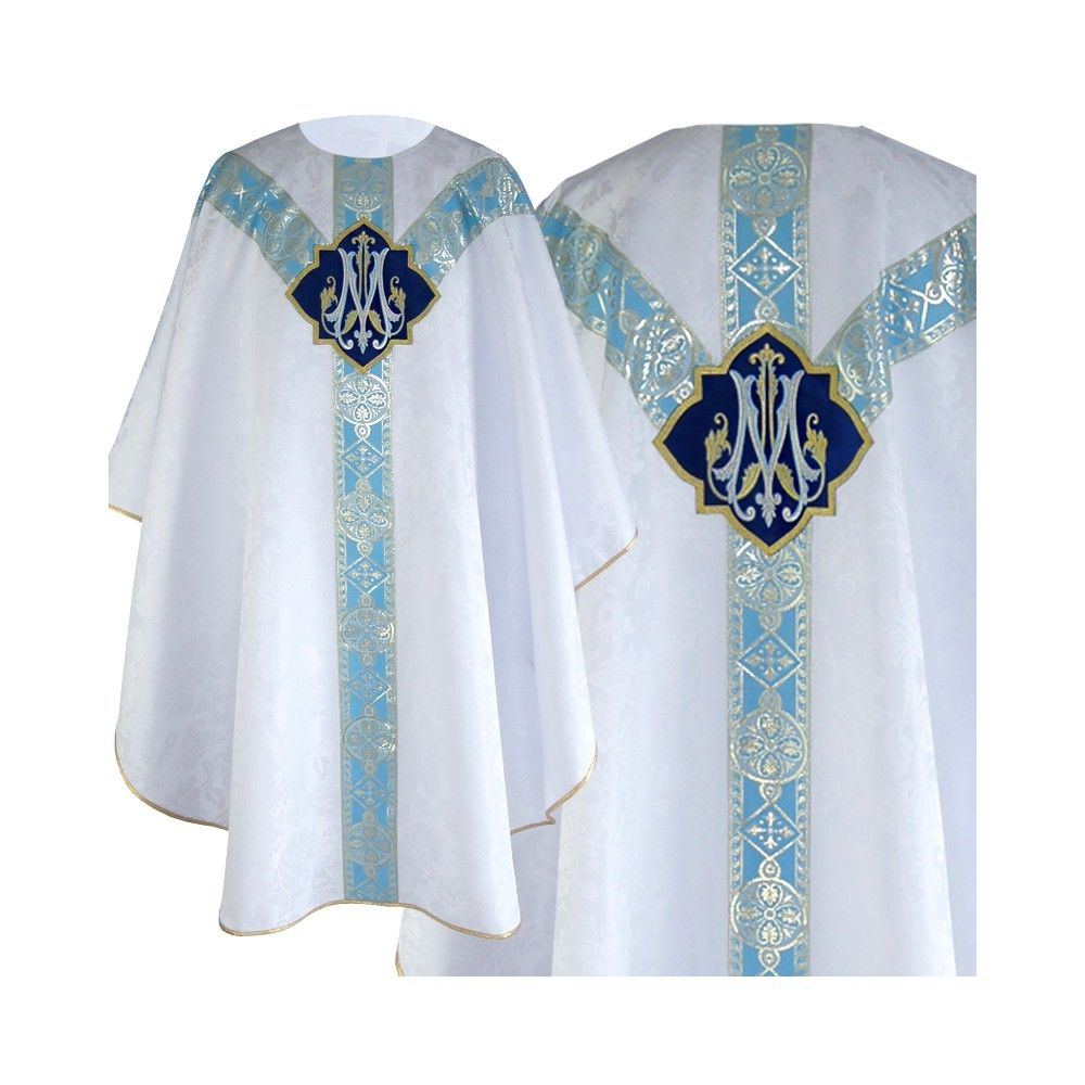 Ornat semi gotycki maryjny - tkanina żakard (68) - Ornaty Maryjne - Nowość