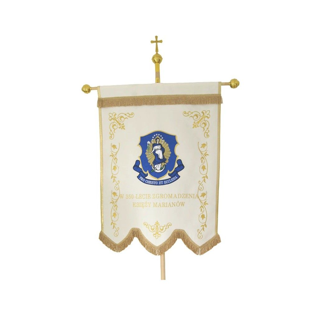 Chorągiew dwustronna Św. Stanisław - haft - CHORĄGWIE, SZTANDARY - zdjęcie 2 - Chorągiew dwustronna Św. Stanisław - haft