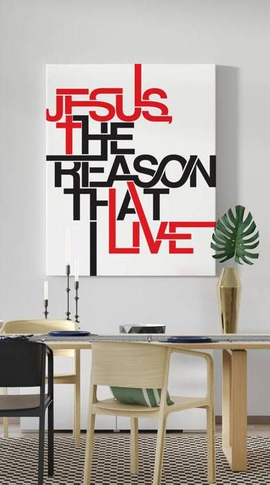 Obraz napis angielski - Jesus the reason that I live (34) - Obrazy na płótnie canvas - zdjęcie 2 - Obraz napis angielski - Jesus the reason that I live (34)